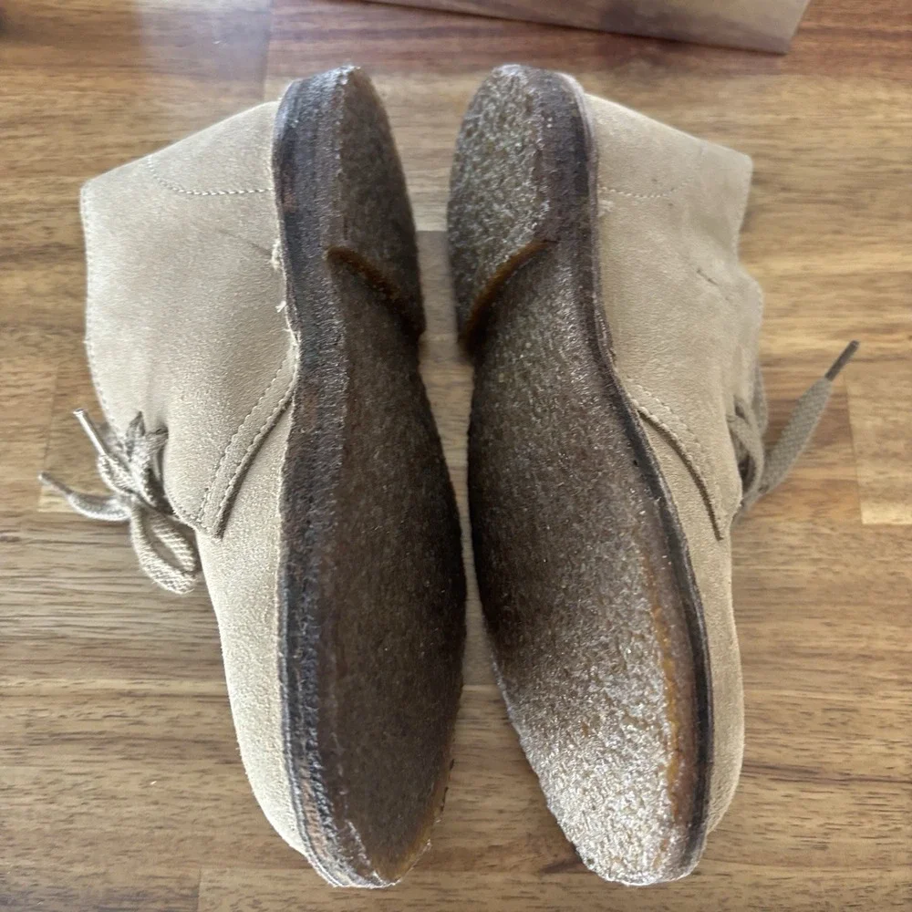Crewcuts 1990 MacAlister boots suede Dark Chestnut Boys Size K 1 Made Italy NEW